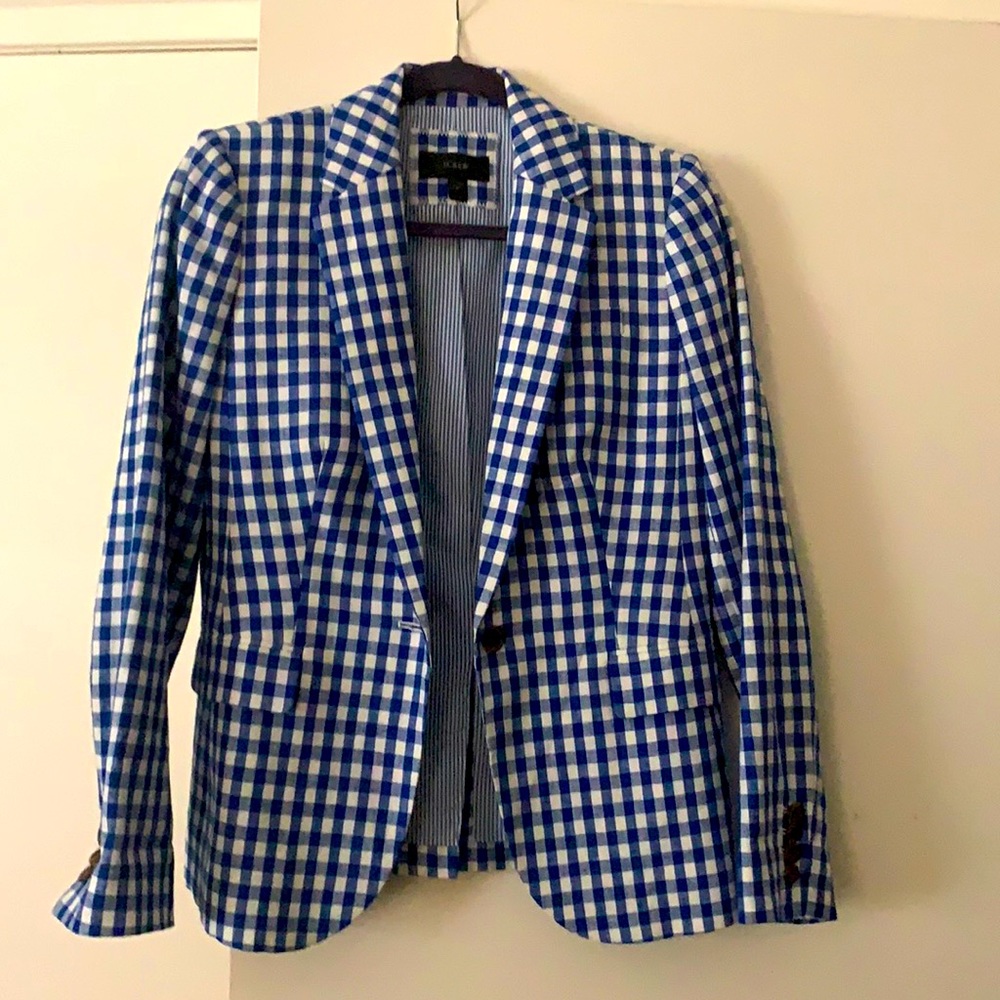 J. Crew Gingham Blazer, 6